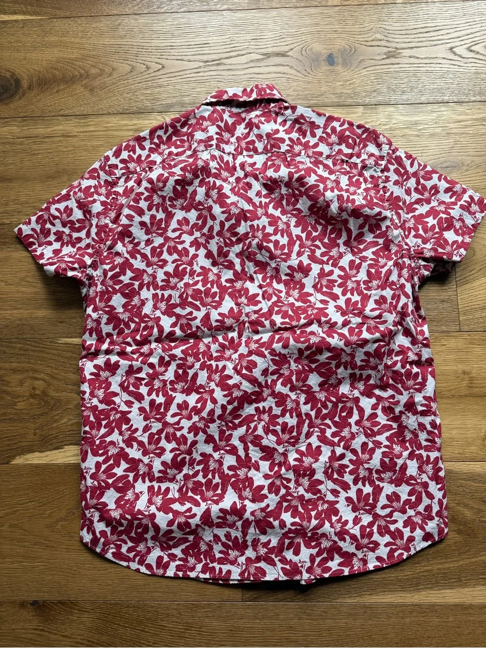 J. Crew Men’s Red Collared Short-Sleeve Button-Down Shirt Duo size Large